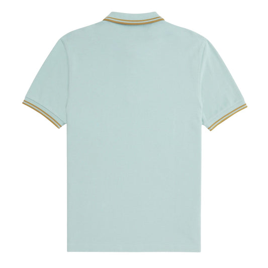Fred Perry Twin Tipped Fred Perry Shirt Silver Blue/Dark Caramel. Foto da parte de trás.
