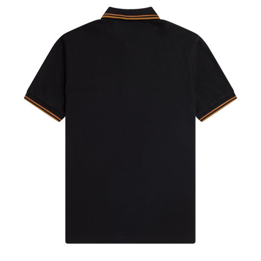 Fred Perry Twin Tipped Fred Perry Shirt Black/Nutflake/Dark Caramel. Foto da parte de trás.