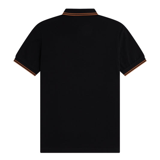 Fred Perry Twin Tipped Fred Perry Shirt Black/Nutflake. Foto da parte de trás.