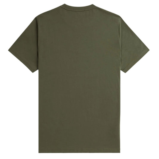 Fred Perry Embroidered Short Sleeve T-Shirt Laurel Wreath Green. Foto da parte de trás.