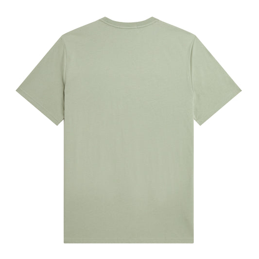 Fred Perry Circle Branding T-Shirt Seagrass. Foto da parte de trás.