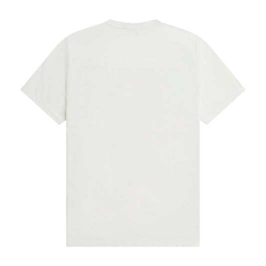 Fred Perry Color Bloc Laurel Wreath T-Shirt Snow White. Foto da parte de trás.