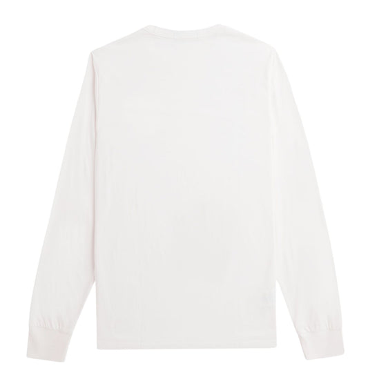 Fred Perry Crew Neck Longsleeve T-Shirt Snow White. Foto da parte de trás.