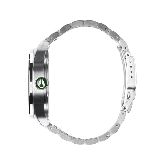 Nixon Sentry SS Watch Green Sunray. Foto da lateral.