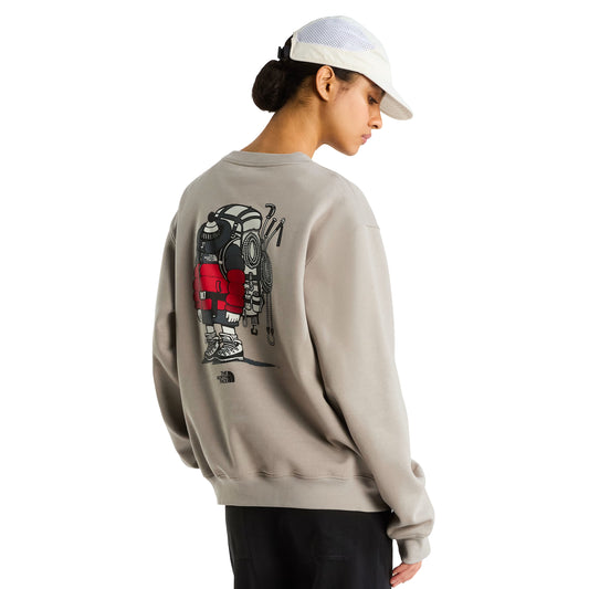 Sweatshirt unissexo The North Face Gear Up Get Out Relaxed Crew em Stone Slab