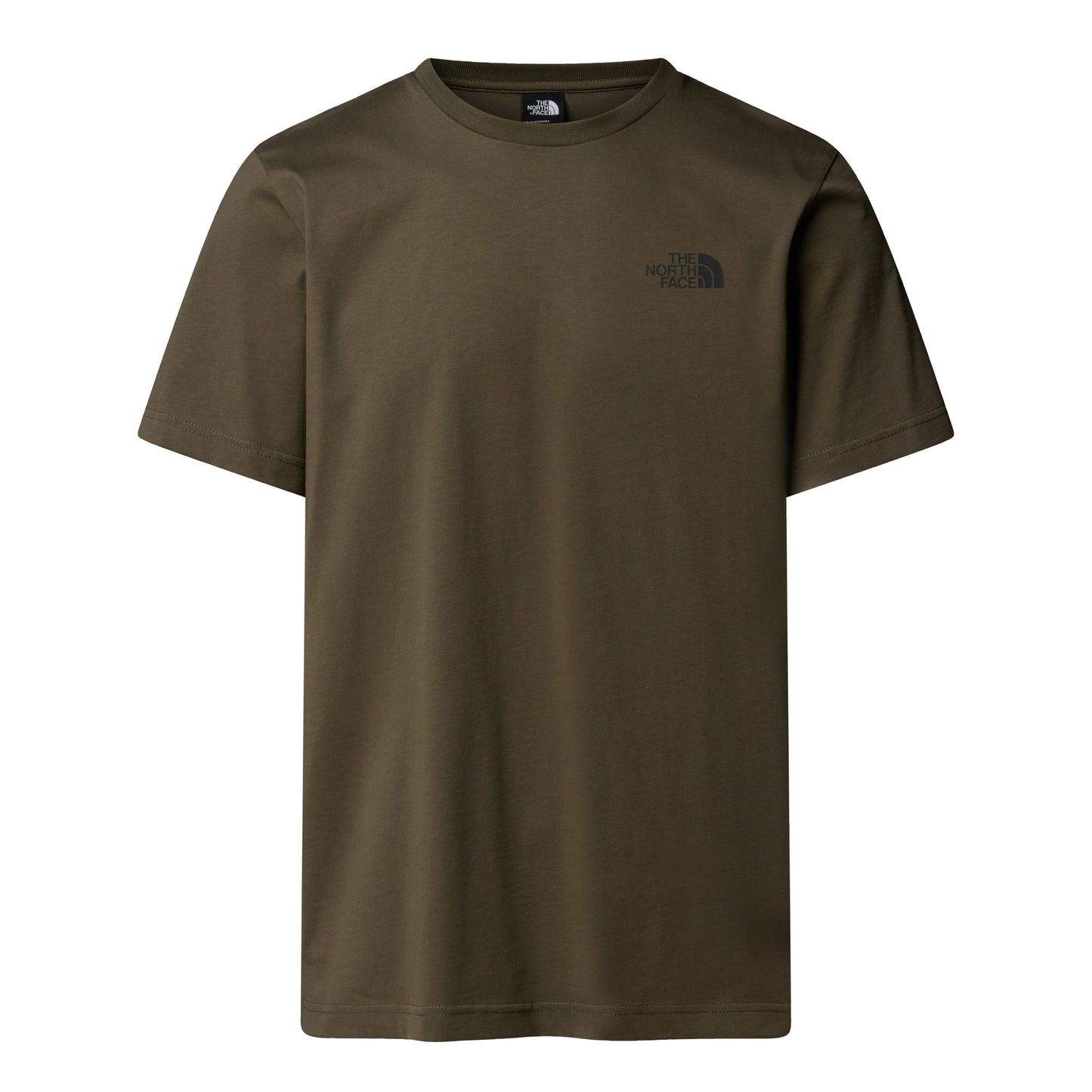 T-Shirt de manga curta para homem The North Face Box NSE Edge of Light em New Taupe Green/Edge of Light Print. Foto da parte da frente.