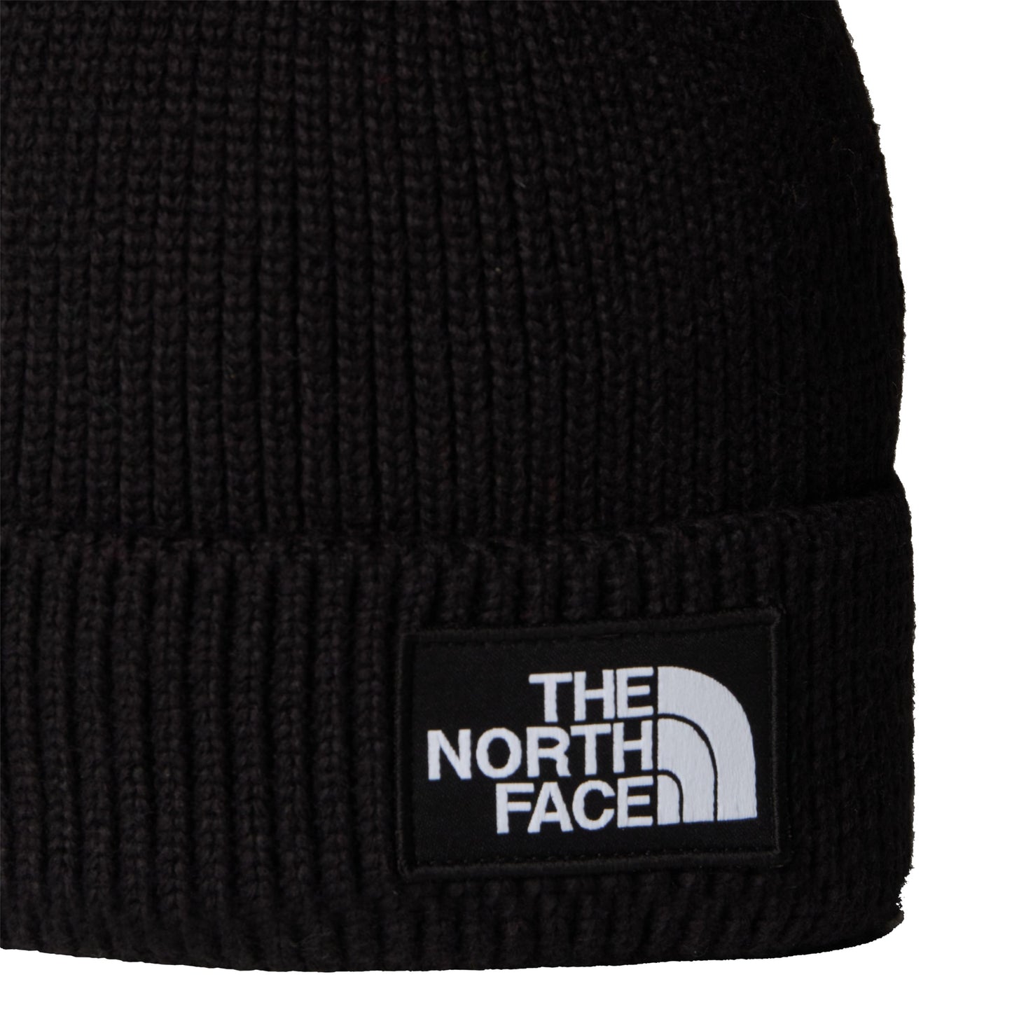 The North Face TNF Logo Box Cuffed Unisex Beanie in Black