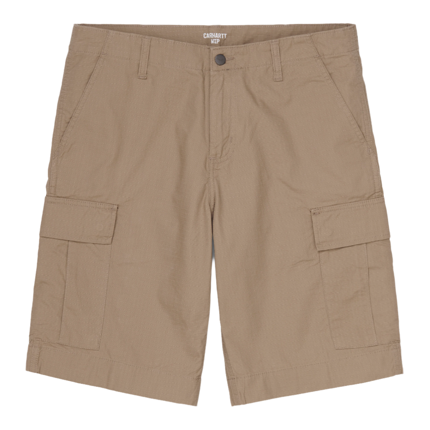 Carhartt WIP Regular Cargo Short Leather Rinsed. Foto da parte da frente.