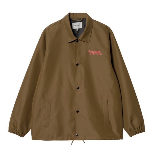 Carhartt WIP Rocky Coach Jacket Lumber/Samba/Black. Foto da parte da frente.