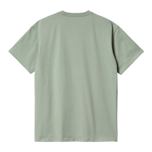 Carhartt WIP Chase T-Shirt Glassy Teal/Gold. Foto da parte de trás.