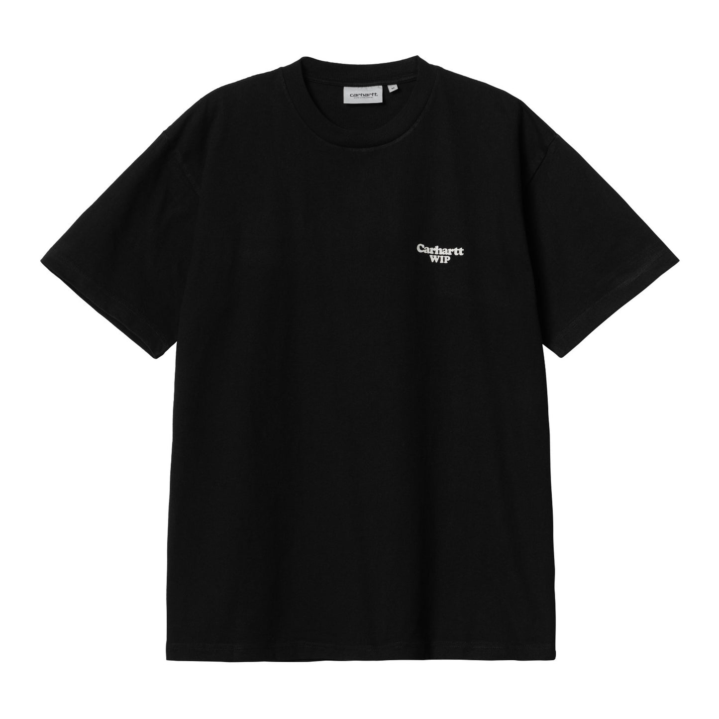 Carhartt WIP Paisley T-Shirt Black/Wax Stone Washed. Foto da parte da frente.