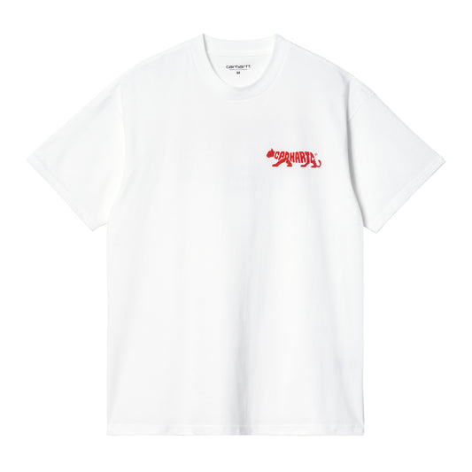 Carhartt WIP Rocky T-Shirt White. Foto da parte da frente.