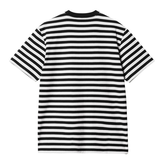 Carhartt WIP Scotty Athletic Short Sleeve T-Shirt Black/Sonic Silver. Foto da parte de trás.