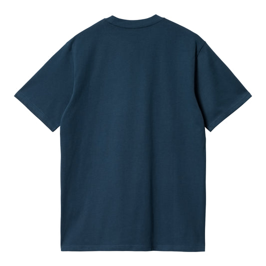 Carhartt WIP Script T-Shirt Squid/Salt. Foto da parte de trás.