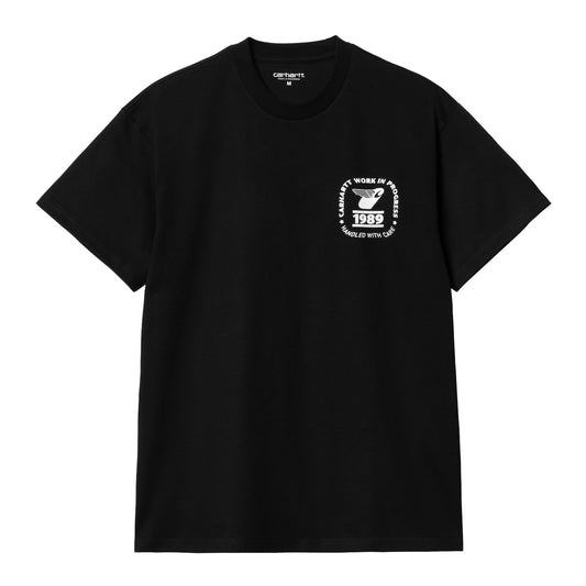 Carhartt WIP Stamp State T-Shirt Black/White. Foto da parte da frente.
