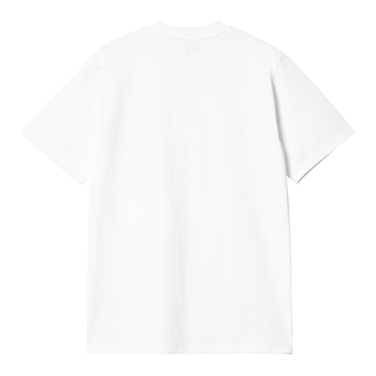 Carhartt WIP University Script T-Shirt White/Gold. Foto da parte de trás.