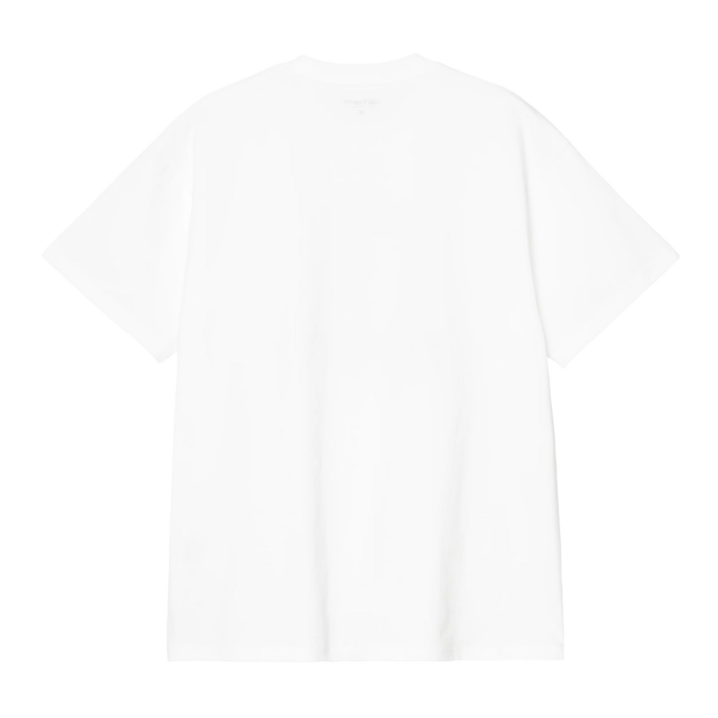 T-Shirt de manga curta para homem Carhartt WIP Fairplay em Branco. Foto da parte de trás.
