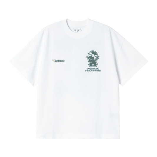 Carhartt WIP Harttronix Short Sleeve T-Shirt White. Foto da parte da frente.