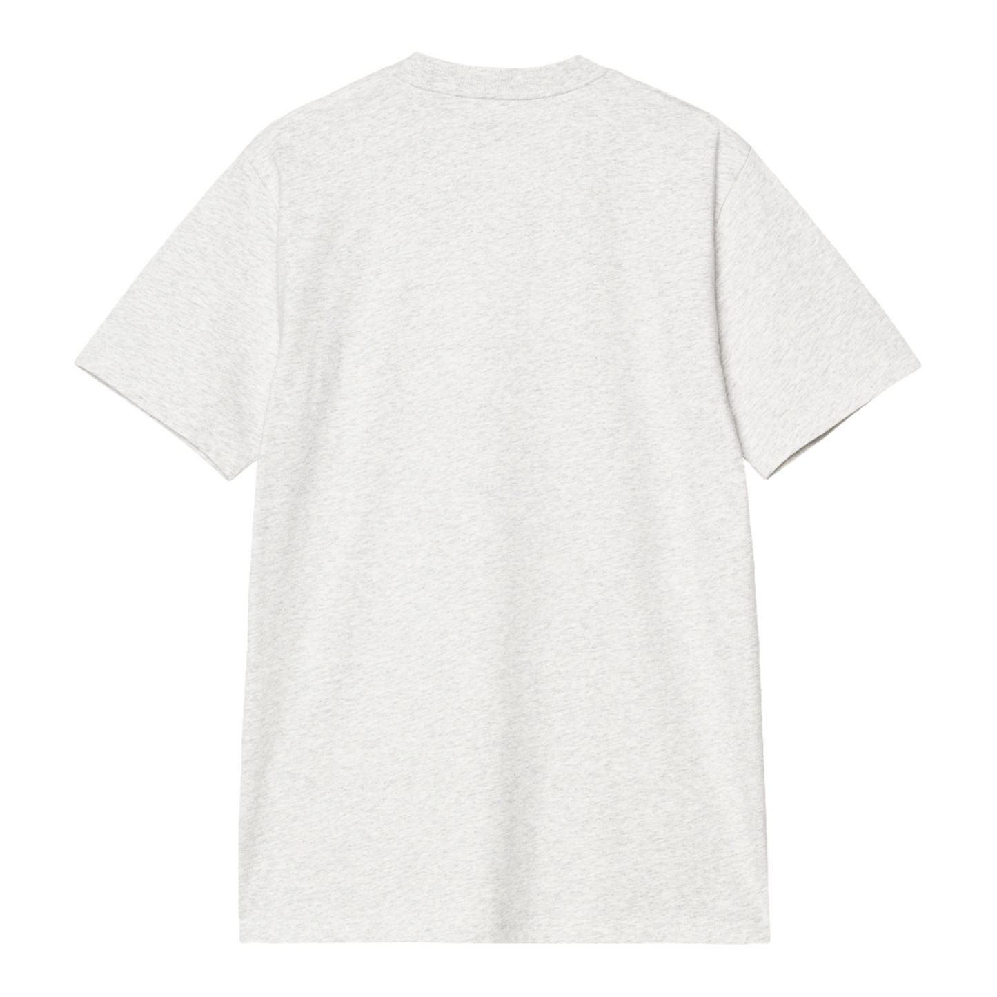 T-Shirt de manga curta Carhartt WIP Script em Ash Heather/Air Green. Foto da parte de trƔs.