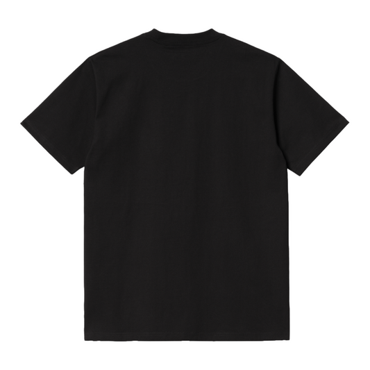 Carhartt WIP University Script Short Sleeve T-Shirt Black/White. Foto da parte de trás.