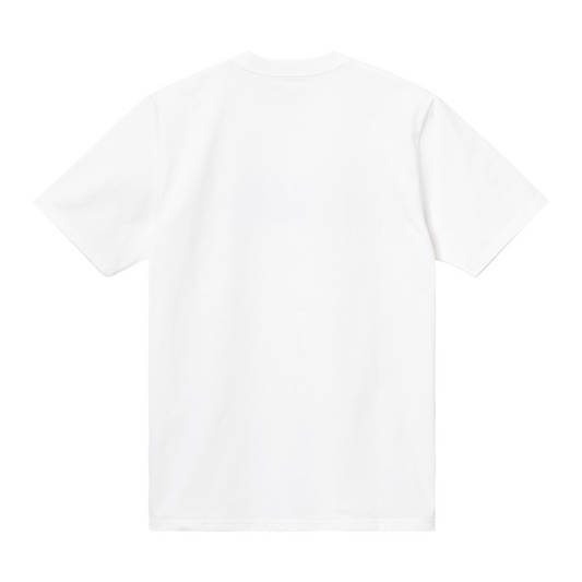Carhartt WIP University Short Sleeve T-Shirt White/Black. Foto da parte de trás.