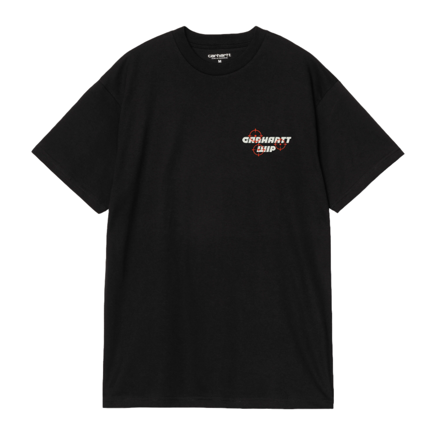 T-Shirt com manga curta para homem Carhartt WIP Wiptopia em Preto. Foto da parte da frente.