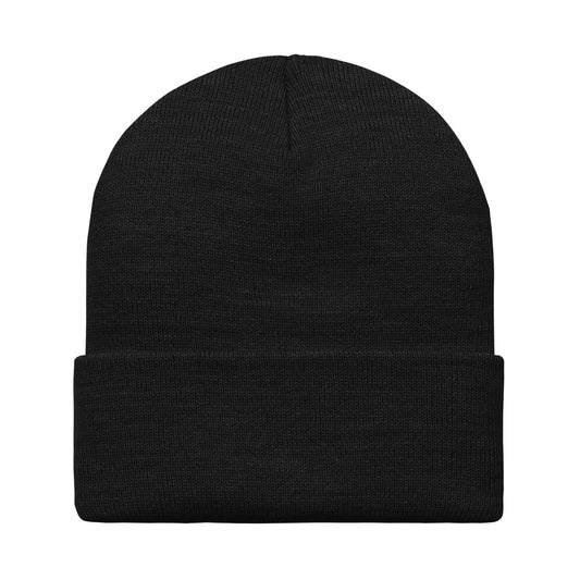 Carhartt WIP Script Beanie Black/Black. Foto da parte de trás.