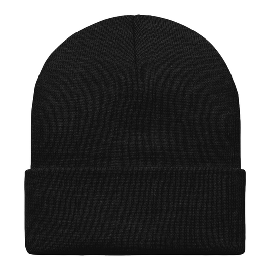 Carhartt WIP Script Beanie Black/Black. Foto da parte de trás.