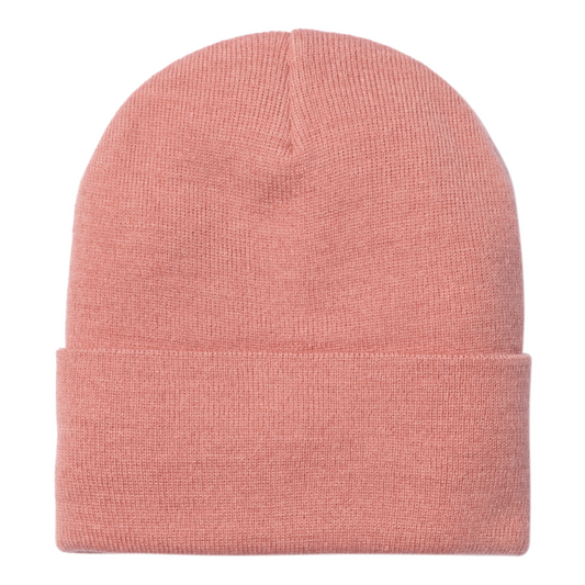 Carhartt WIP Script Beanie Dusty Rose/Sycamore Tree. Foto da parte de trás.