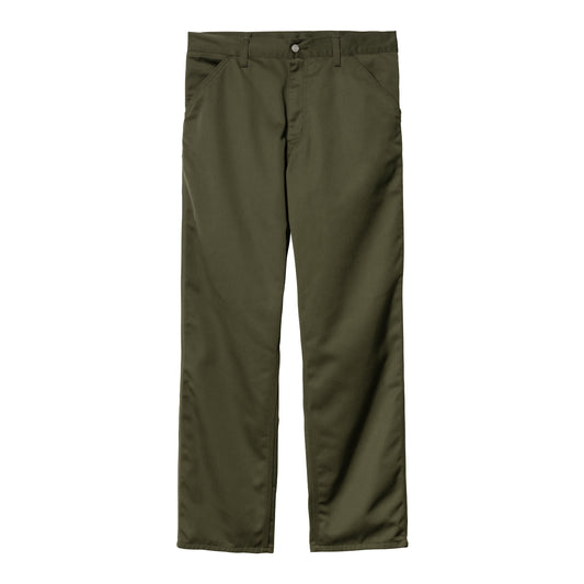 Carhartt WIP Simple Pant Office Green. Foto da parte da frente.