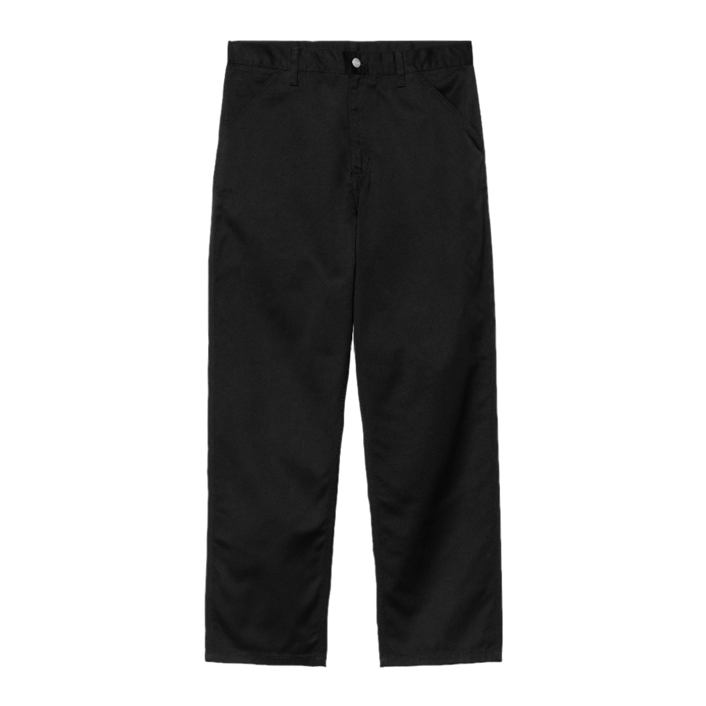 Carhartt WIP Simple Pant Black Rinsed. Foto da parte da frente.