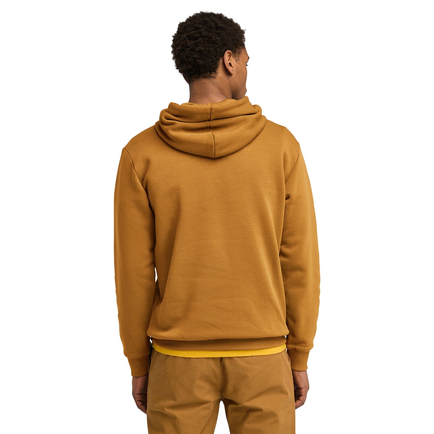 Sweat com carapuço para homem Timberland Hampton em Wheat Boot. Foto da parte de trás, vestido.