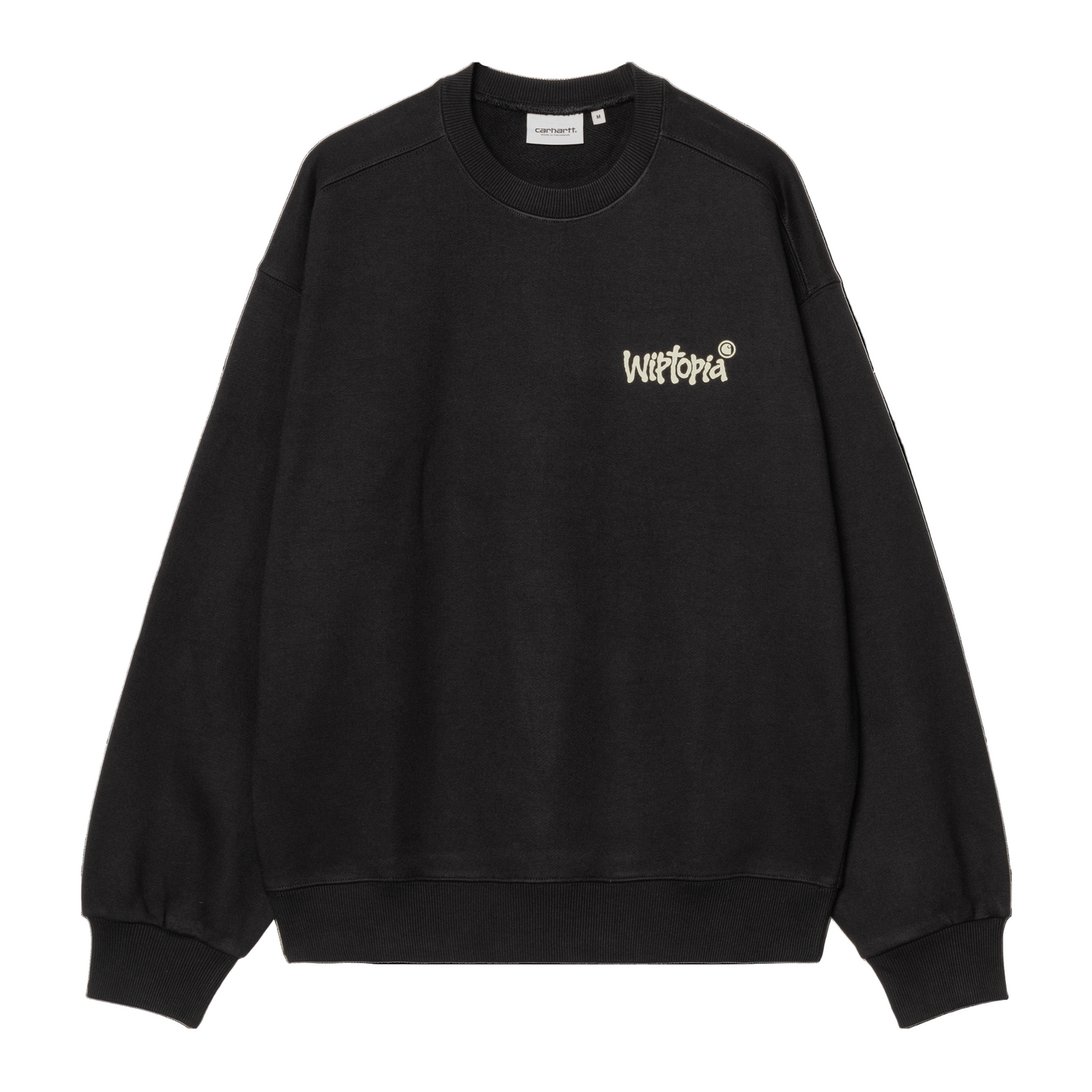 Sweat de homem Carhartt WIP Wiptopia em Preto. Foto da parte da frente.