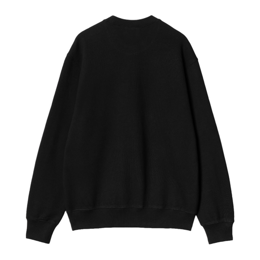Sweat Carhartt WIP Bumper em Preto e Branco. Foto da parte de trás.