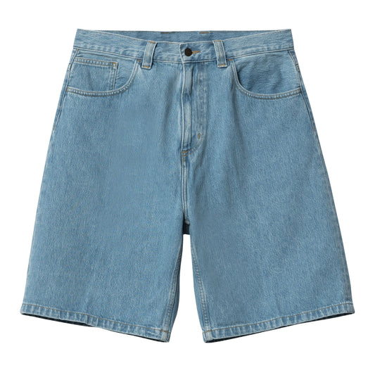 Carhartt WIP Brandon Short Blue Stone Bleached. Foto da parte da frente.