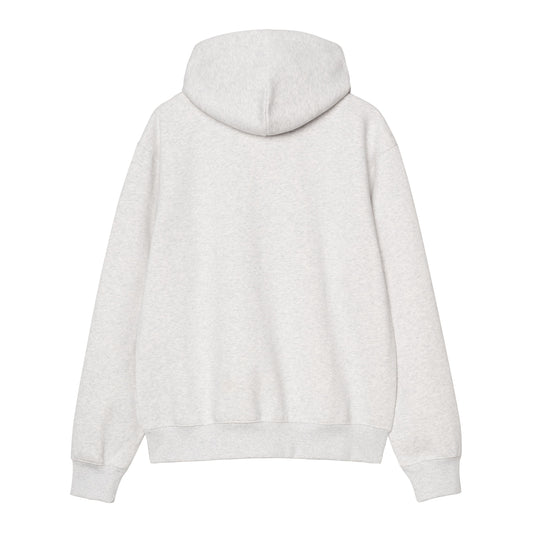 Sweat com carapuço para homem Carhartt WIP Carhartt em Ash Heather/Rondo. Foto da parte de trás.