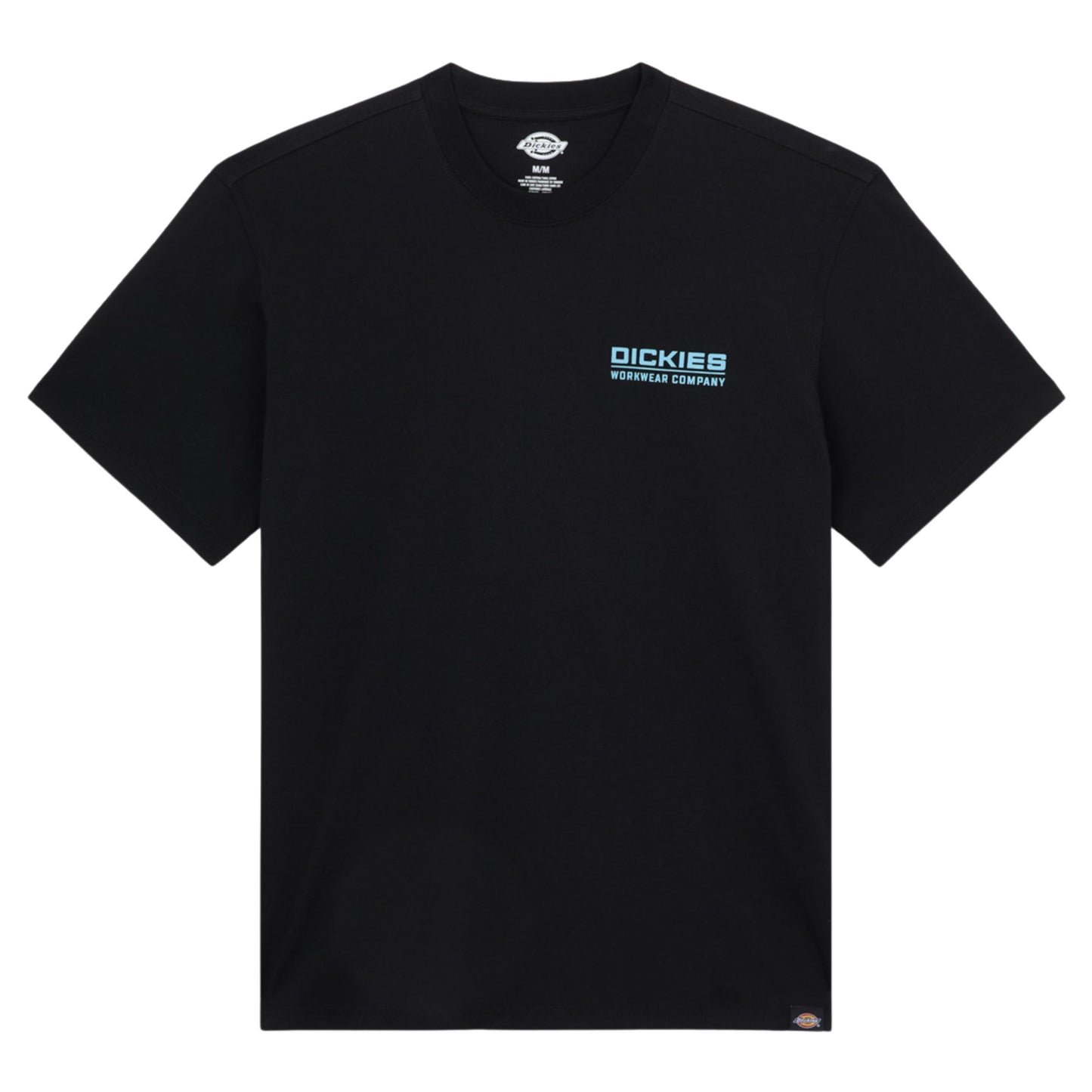 T-Shirt de manga curta para homem Dickies Bolivar em Preto. Foto da parte da frente.