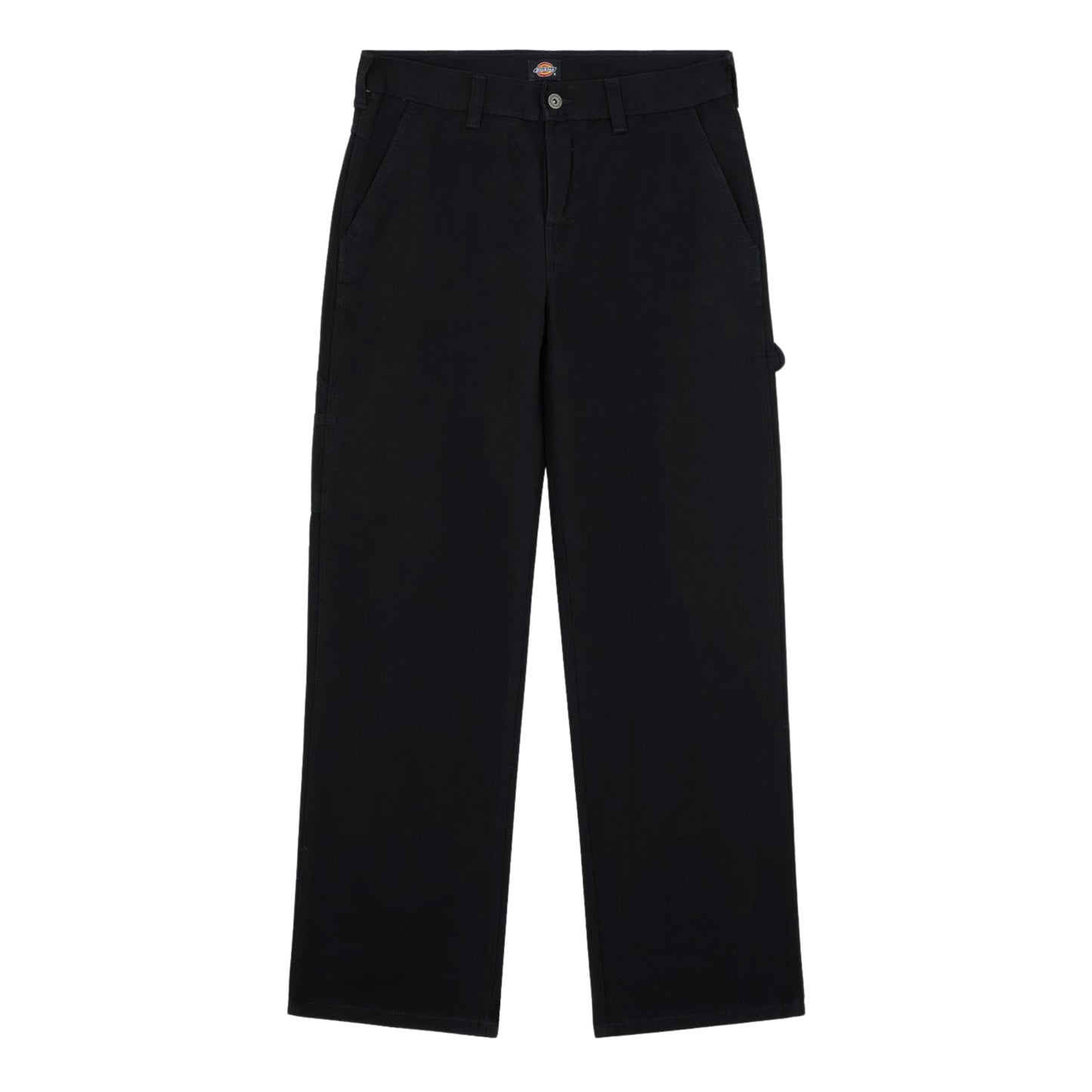Calça Dickies Canvas Carpenter Lightweight em Preto. Foto da parte da frente.