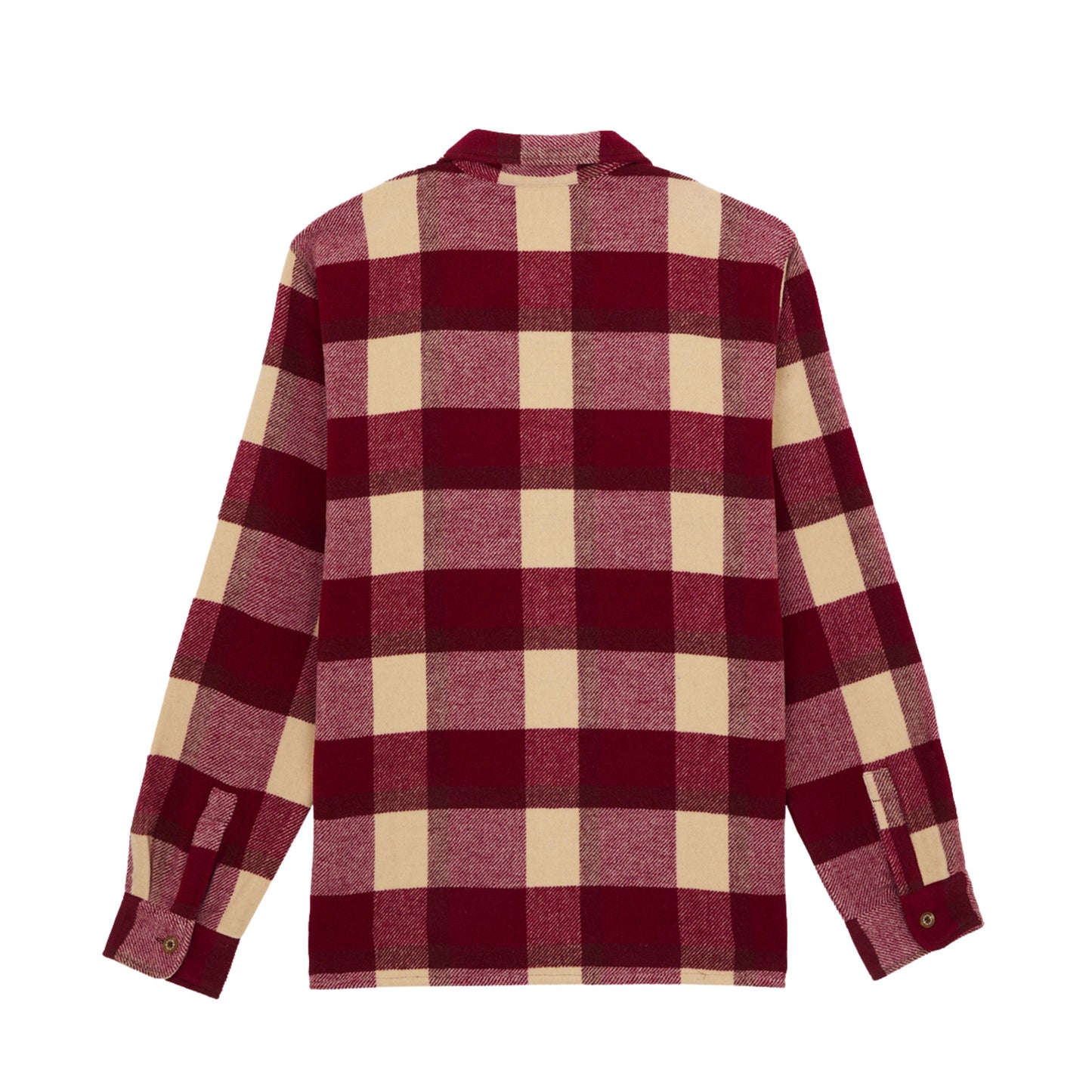 Camisa de manga comprida para homem Dickies Plaid Coaling em Tibetan Red. Foto da parte de trás.
