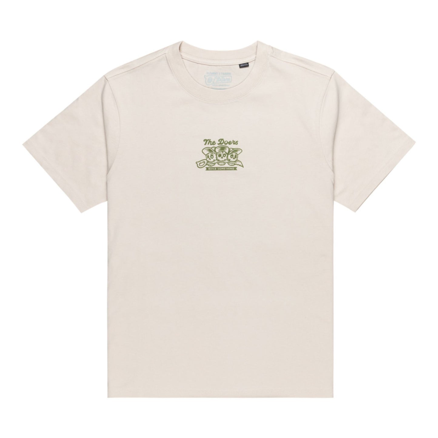 Element Timber Skeleton Gang T-Shirt Oat Milk. Foto da parte da frente.