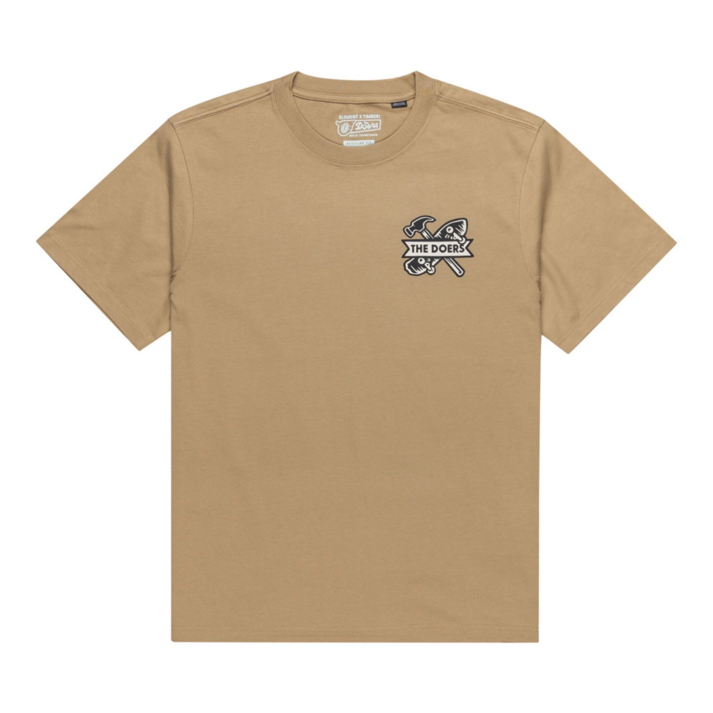 Element Timber Supply S/S T-Shirt Khaki. Foto da parte da frente.