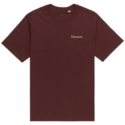 Element & Smokey Bear Prevent Short Sleeve T-Shirt Decadent Chocolate. Foto da parte da frente.