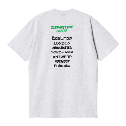 Carhartt WIP Coffee T-Shirt Ash Heather. Foto da parte de trás.