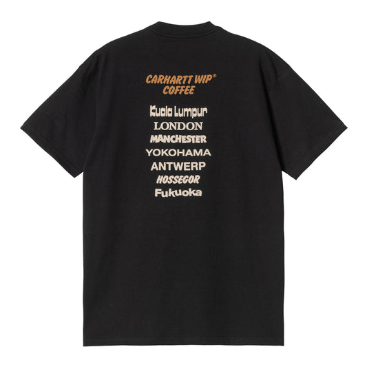 Carhartt WIP Coffee T-Shirt Black. Foto da parte de trás.