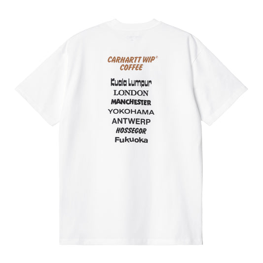 Carhartt WIP Coffee T-Shirt White. Foto da parte de trás.