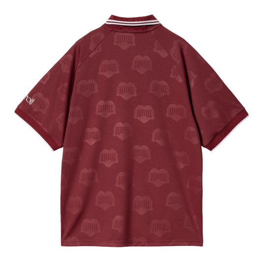 T-Shirt de futebol Carhartt WIP HarttÉs Heart Train Jacquard, Mulberry