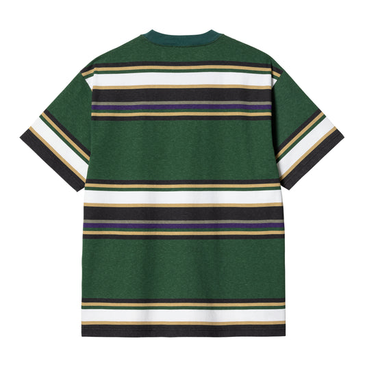 Carhartt WIP Morcom T-Shirt Morcom Stripe, Chevil. Foto da parte de trás.