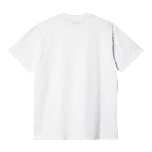 Carhartt WIP Pocket Heart T-Shirt White. Foto da parte de trás.