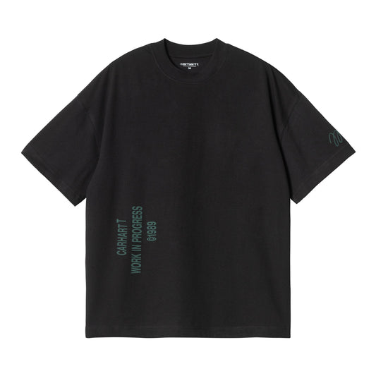 Carhartt WIP Signature T-Shirt Black. Foto da parte da frente.