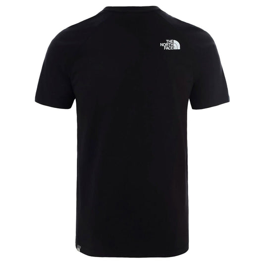 The North Face Raglan Red Box T-Shirt em TNF Black com detalhes em TNF White. Foto de costas.